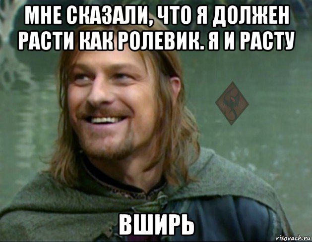 мне сказали, что я должен расти как ролевик. я и расту вширь, Мем ОР Тролль Боромир