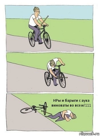 НРы и барыги с аука виноваты во всем!111, Комикс палки в колеса