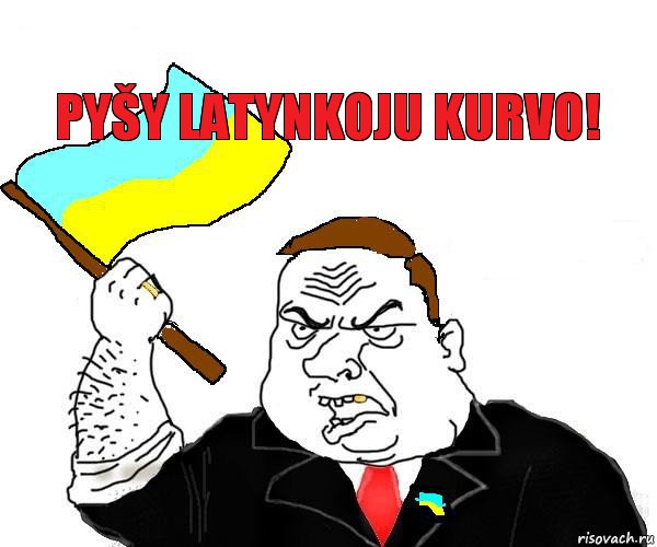 Pyšy latynkoju kurvo!