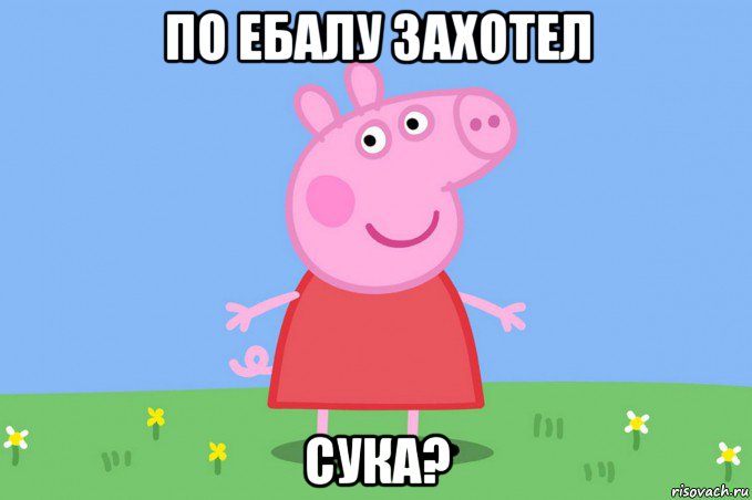 по ебалу захотел сука?, Мем Пеппа