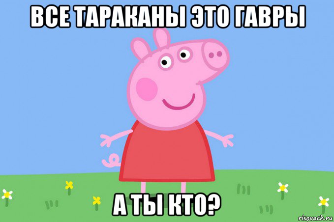 все тараканы это гавры а ты кто?, Мем Пеппа