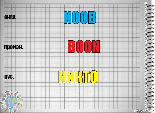 NOOB BOON НИКТО, Комикс  Перевод с английского