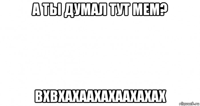 а ты думал тут мем? вхвхахаахахаахахах, Мем Пустой лист