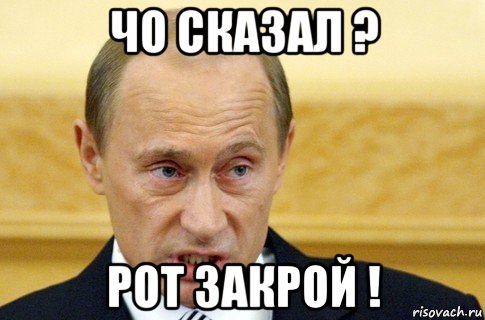 чо сказал ? рот закрой !, Мем путин