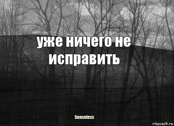 уже ничего не исправить, Комикс   senseless1