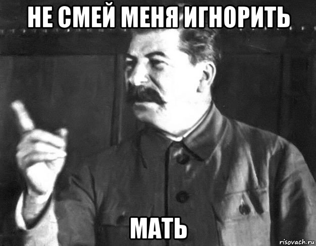 не смей меня игнорить мать, Мем  Сталин пригрозил пальцем