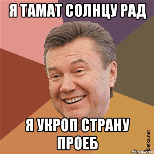 я тамат солнцу рад я укроп страну проеб, Мем Типовий Яник