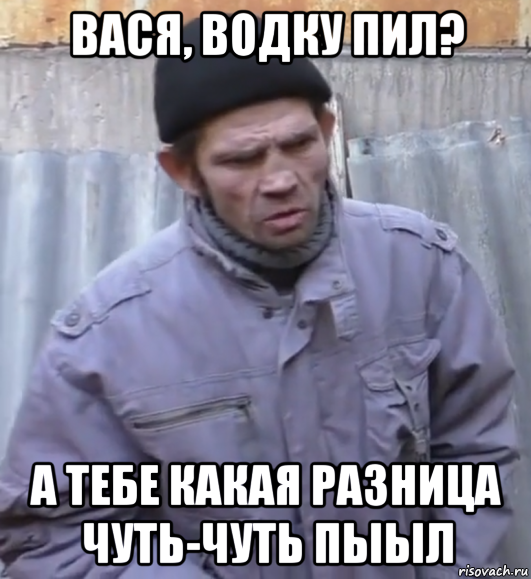 вася, водку пил? а тебе какая разница чуть-чуть пыыл, Мем  Ты втираешь мне какую то дичь