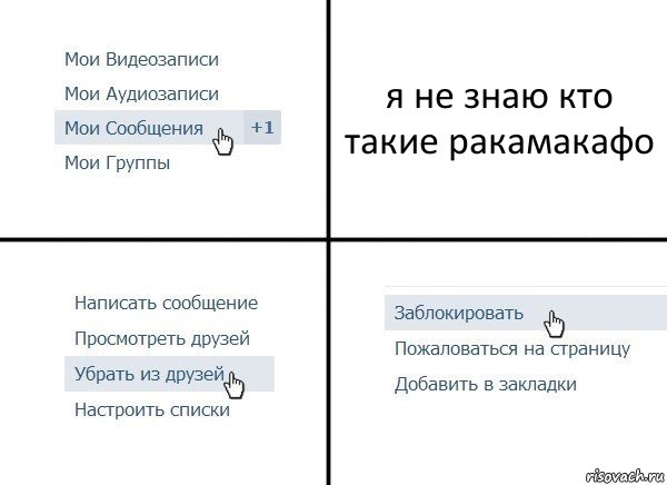 я не знаю кто такие ракамакафо, Комикс  Удалить из друзей