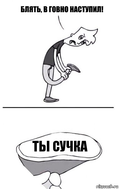 ты сучка, Комикс В говно наступил