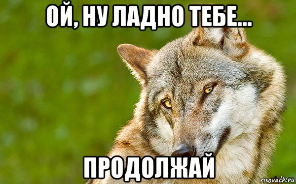 ой, ну ладно тебе... продолжай, Мем   Volf