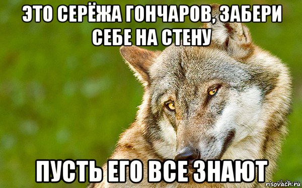 это серёжа гончаров, забери себе на стену пусть его все знают