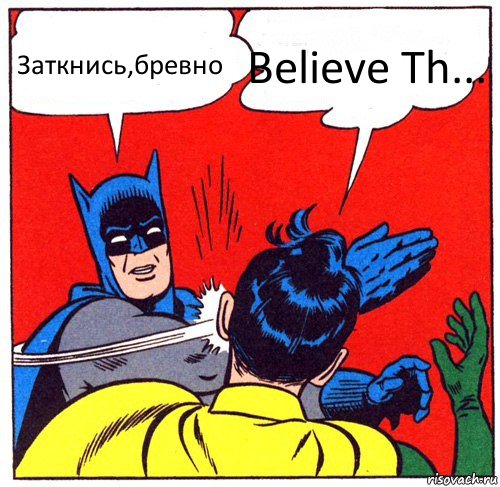 Зaткнись,бревно Believe Th..., Комикс Бэтмен бьет Робина