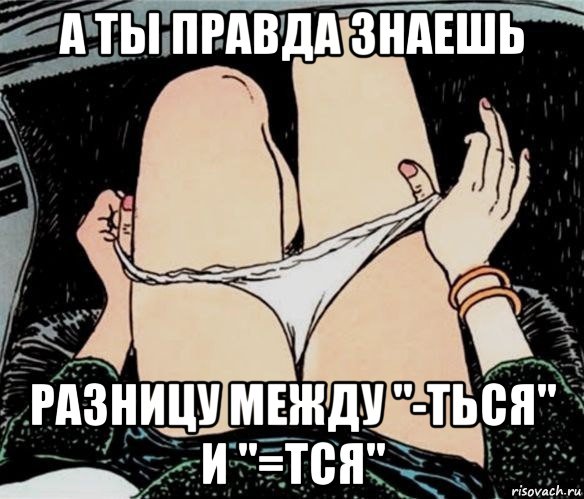 а ты правда знаешь разницу между "-ться" и "=тся", Мем А ты точно