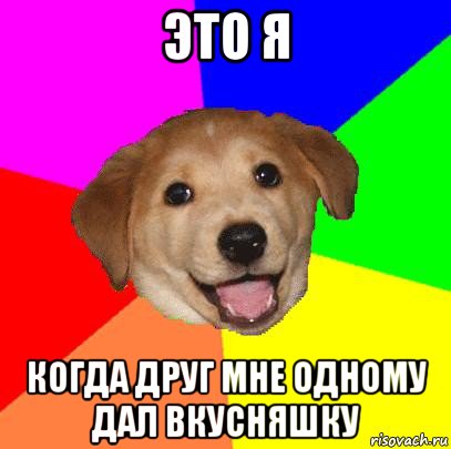 это я когда друг мне одному дал вкусняшку, Мем Advice Dog