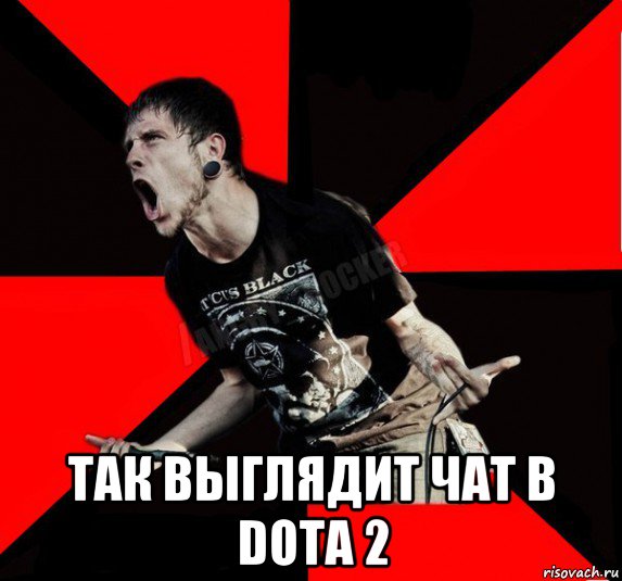  так выглядит чат в dota 2, Мем Агрессивный рокер