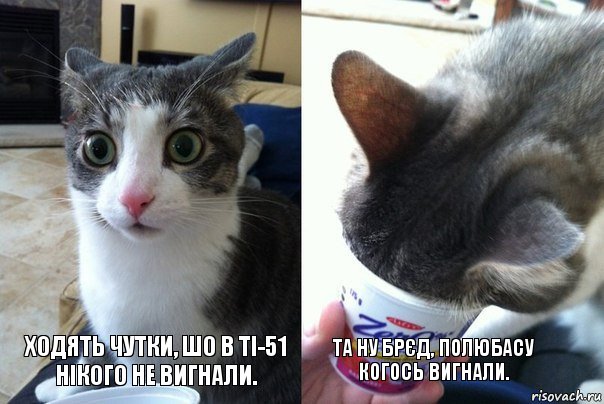 Ходять чутки, шо в ТІ-51 нікого не вигнали. Та ну брєд, полюбасу когось вигнали., Комикс  Да не бред-какой-то (2 зоны)