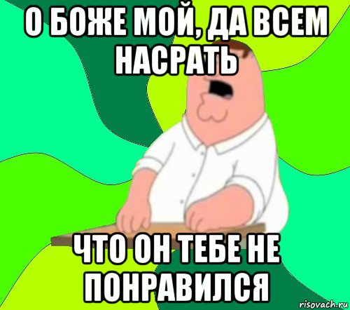 о боже мой, да всем насрать что он тебе не понравился, Мем  Да всем насрать (Гриффин)