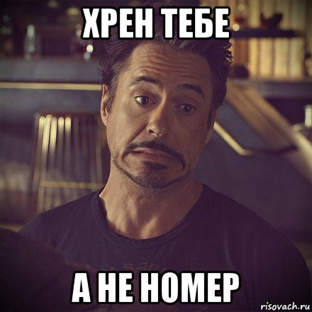 хрен тебе а не номер, Мем   дауни фиг знает