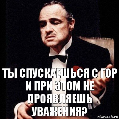 Ты спускаешься с гор и при этом не проявляешь уважения?, Комикс Дон Вито Корлеоне 1