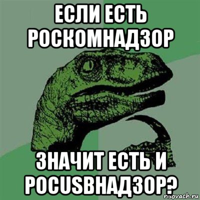 если есть роскомнадзор значит есть и росusbнадзор?, Мем Филосораптор