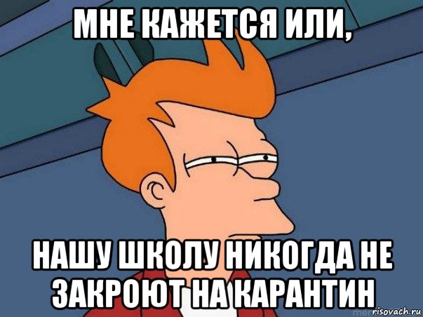 мне кажется или, нашу школу никогда не закроют на карантин, Мем  Фрай (мне кажется или)