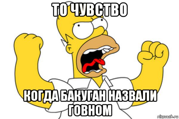 то чувство когда бакуган назвали говном, Мем Разъяренный Гомер