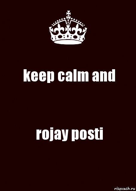 keep calm and rojay posti, Комикс keep calm