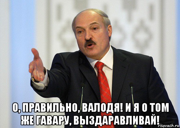  о, правильно, валодя! и я о том же гавару, выздаравливай!, Мем лукашенко