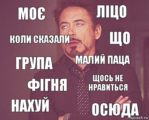 Моє ліцо група нахуй щось не нравиться Малий паца фігня осюда коли сказали що, Комикс мое лицо