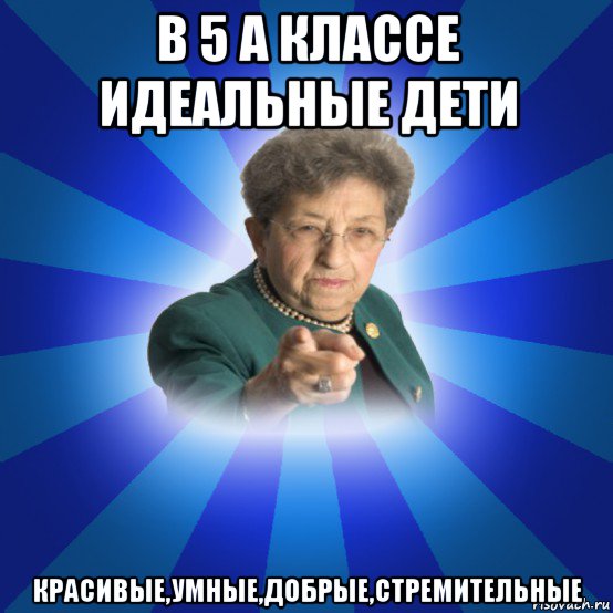 в 5 а классе идеальные дети красивые,умные,добрые,стремительные, Мем Наталья Ивановна