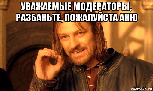 уважаемые модераторы, разбаньте, пожалуйста аню , Мем Нельзя просто так взять и (Боромир мем)