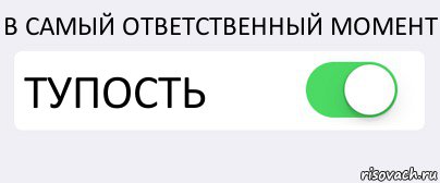 В САМЫЙ ОТВЕТСТВЕННЫЙ МОМЕНТ ТУПОСТЬ , Комикс Переключатель