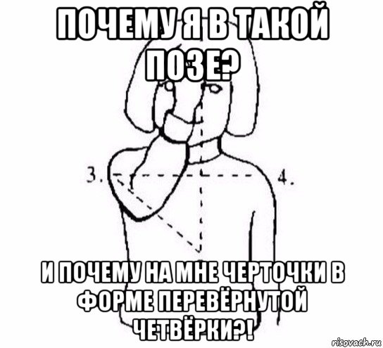 почему я в такой позе? и почему на мне черточки в форме перевёрнутой четвёрки?!, Мем  Перекреститься