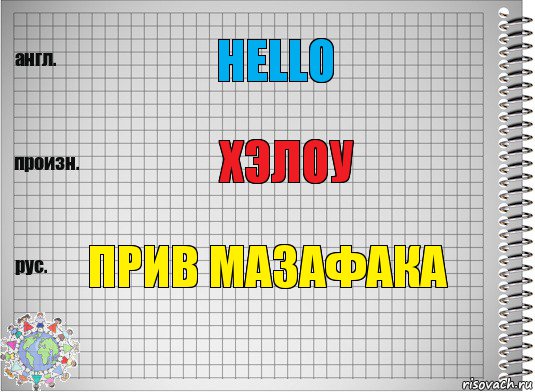 hello хэлоу прив мазафака, Комикс  Перевод с английского