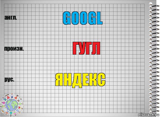 Googl Гугл Яндекс, Комикс  Перевод с английского