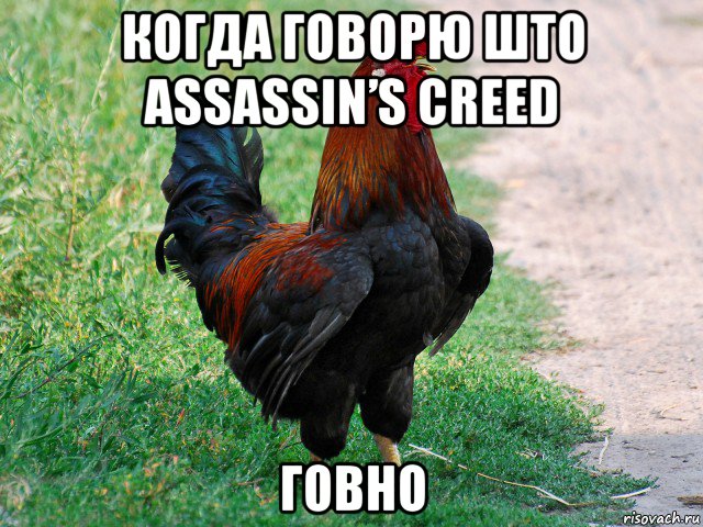 когда говорю што assassin’s creed говно, Мем петух