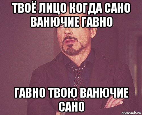 твоё лицо когда сано ванючие гавно гавно твою ванючие сано, Мем твое выражение лица