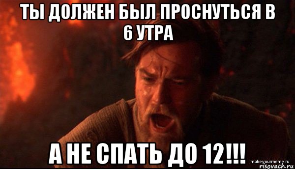 ты должен был проснуться в 6 утра а не спать до 12!!!, Мем ты был мне как брат