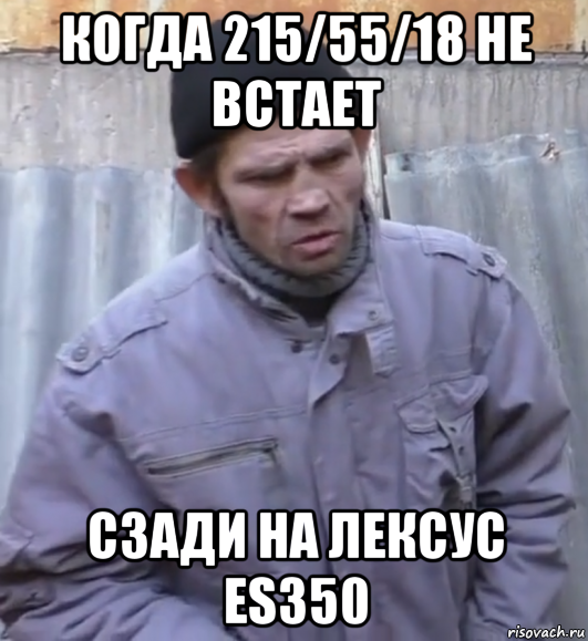 когда 215/55/18 не встает сзади на лексус es350, Мем  Ты втираешь мне какую то дичь