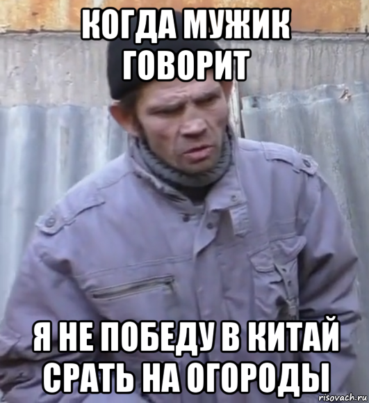 когда мужик говорит я не победу в китай срать на огороды, Мем  Ты втираешь мне какую то дичь