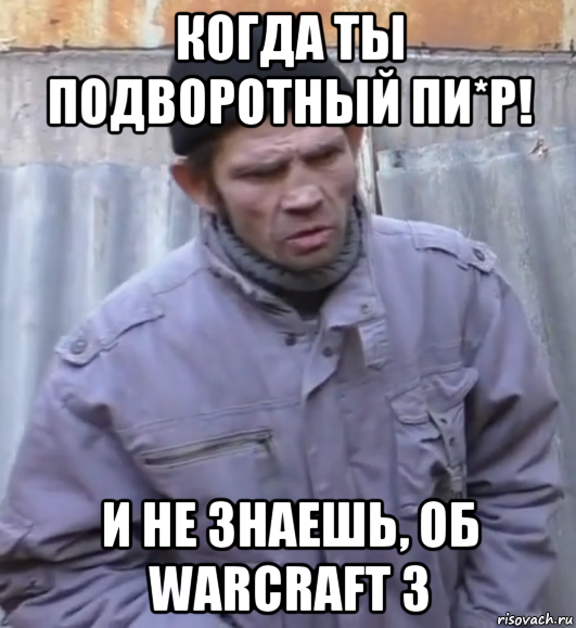 когда ты подворотный пи*р! и не знаешь, об warcraft 3, Мем  Ты втираешь мне какую то дичь