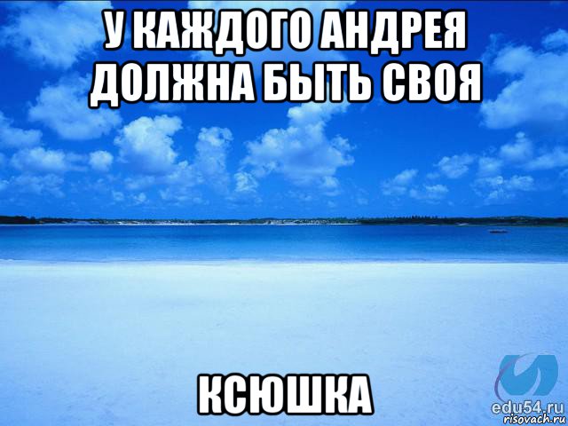 у каждого андрея должна быть своя ксюшка, Мем у каждой Ксюши должен быть свой 