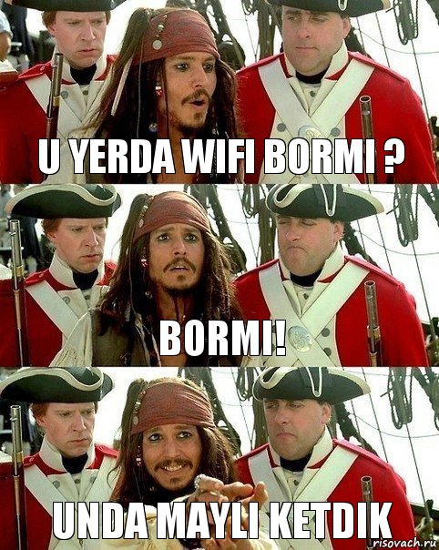 U YERDA WIFI BORMI ? BORMI! UNDA MAYLI KETDIK, Комикс Воробей закован