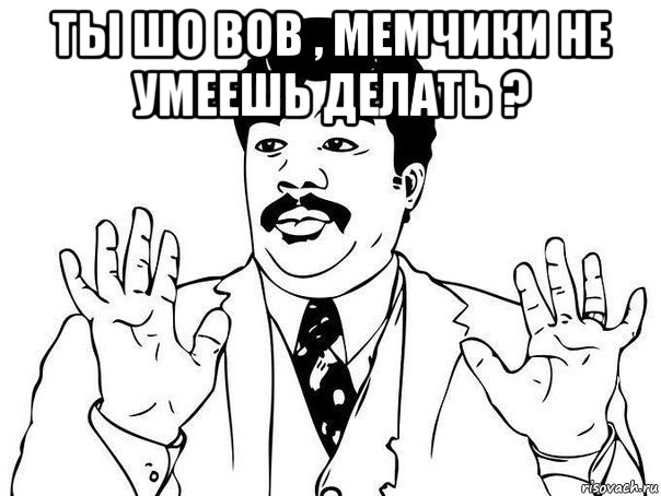 ты шо вов , мемчики не умеешь делать ? , Мем  Воу воу парень полегче