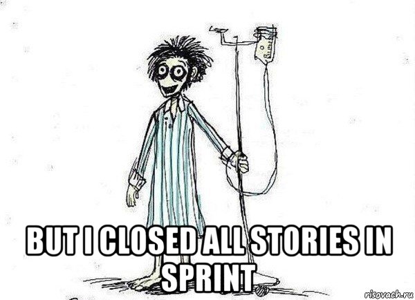  but i closed all stories in sprint, Мем  зато я сдал