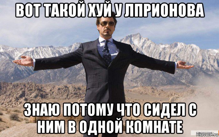 вот такой хуй у лприонова знаю потому что сидел с ним в одной комнате, Мем железный человек