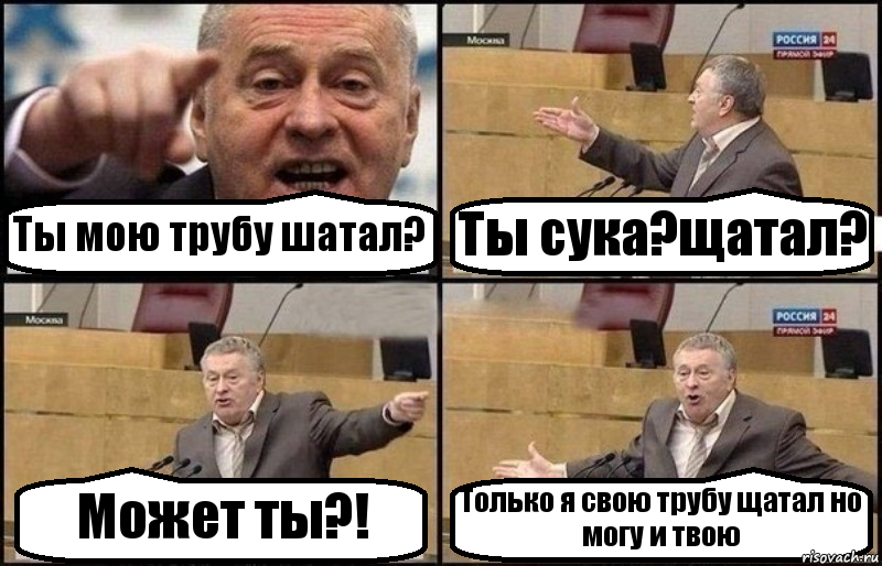 Ты мою трубу шатал? Ты сука?щатал? Может ты?! Только я свою трубу щатал но могу и твою, Комикс Жириновский