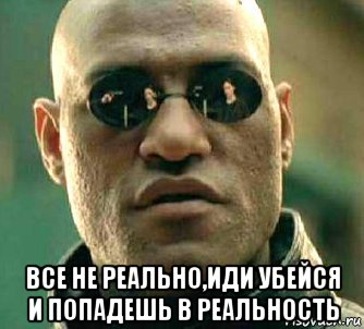  все не реально,иди убейся и попадешь в реальность, Мем  а что если я скажу тебе