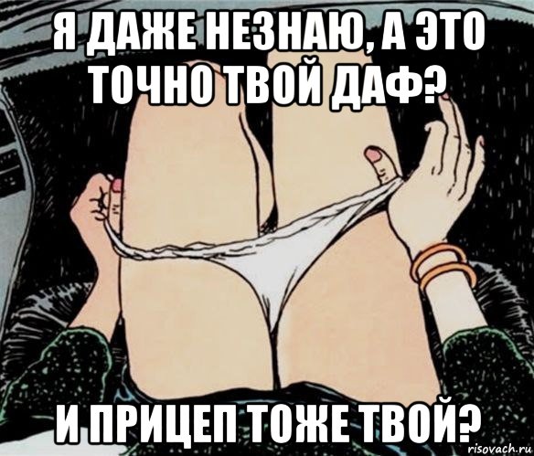 я даже незнаю, а это точно твой даф? и прицеп тоже твой?, Мем А ты точно